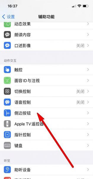 苹果侧边按钮怎么设置