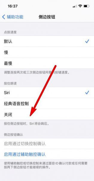 苹果侧边按钮怎么设置