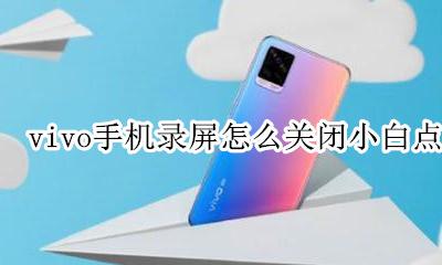 vivo手机录屏怎么关闭小白点 vivo手机录屏小白点怎么取消