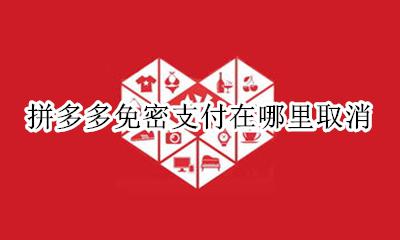 拼多多免密支付在哪里取消 拼多多怎么取消免密支付?