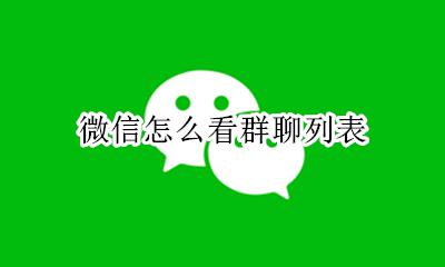 微信怎么看群聊列表 怎样查看微信里面的群聊