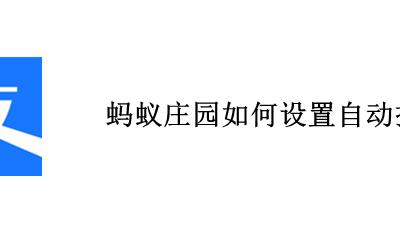 蚂蚁庄园怎么提醒喂食 蚂蚁庄园如何设置自动投食