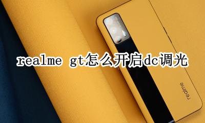realmexdc调光怎么开 realme gt怎么开启dc调光