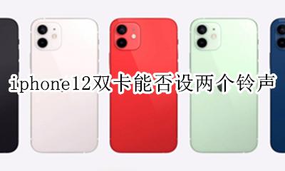 苹果12两个卡怎么单独设置铃声 iphone12双卡能否设两个铃声