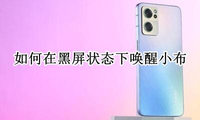 如何在界面唤醒小布 如何在黑屏状态下唤醒小布