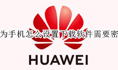 华为手机怎么设置下载软件需要密码 华为手机如何设置软件下载需要密码