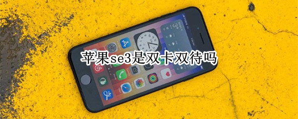 苹果se3是双卡双待吗