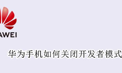 华为手机如何关闭开发者模式 华为手机的开发者模式如何关闭