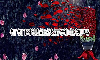 钉钉网课能投屏到电视吗 钉钉网课投屏到电视怎么用