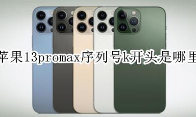 苹果13promax代号 苹果13promax序列号k开头是哪里