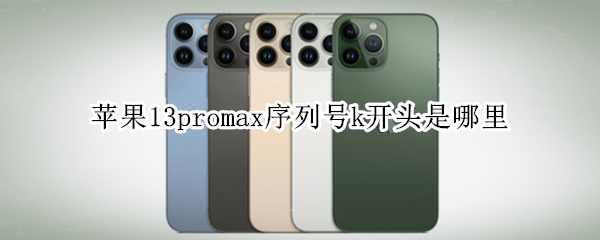 苹果13promax序列号k开头是哪里