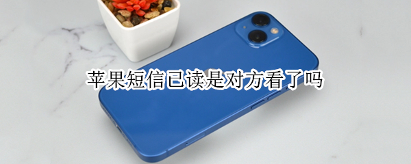 苹果短信已读是对方看了吗