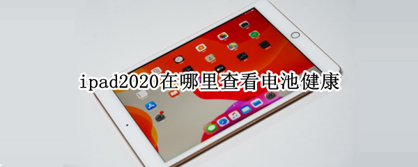 ipad2020在哪里查看电池健康