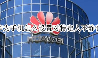 华为手机怎么设置对特定人不静音 华为手机怎样对一个人设置不是静音