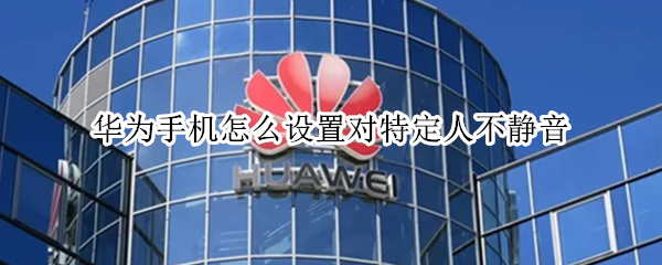 华为手机怎么设置对特定人不静音