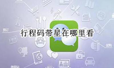 行程码带星在哪里看 行程码怎么才会带星号