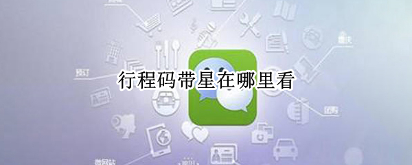行程码带星在哪里看