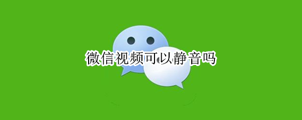微信视频可以静音吗