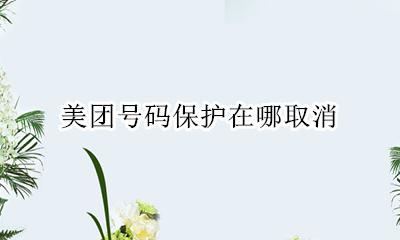 美团号码保护在哪取消 美团怎么关闭号码保护