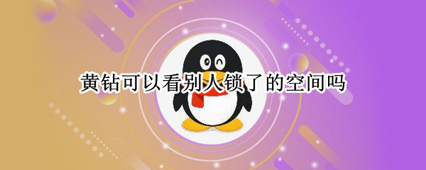 黄钻可以看别人锁了的空间吗