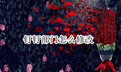 钉钉部门怎么修改 钉钉怎么修改部门人员