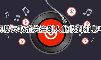 网易云取消关注别人能收到消息吗 网易云我取消关注别人可以看到吗
