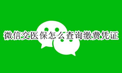 微信怎样查询医保缴费凭证 微信交医保怎么查询缴费凭证