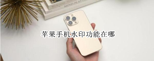苹果手机水印功能在哪