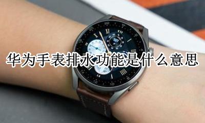 华为手表的排水功能 华为手表排水功能是什么意思