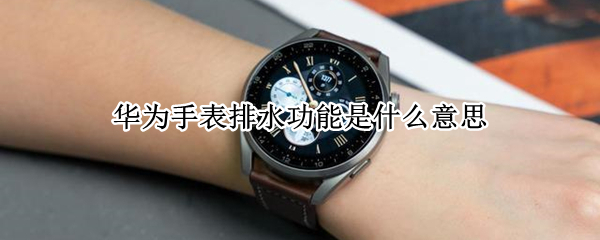 华为手表排水功能是什么意思