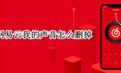 网易云我的声音怎么删掉 网易云怎么删掉自己的声音