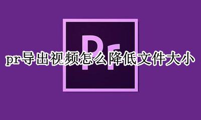 如何缩小pr导出视频的大小 pr导出视频怎么降低文件大小
