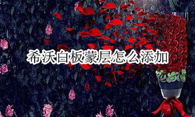 希沃白板蒙层怎么添加 希沃白板的蒙层怎么用