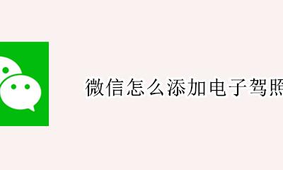 微信怎么添加电子驾照 微信如何添加电子驾驶证