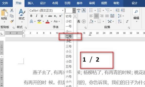 怎么设置页码的字体大小详情