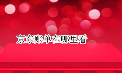 京东账单怎么看 京东账单在哪里看
