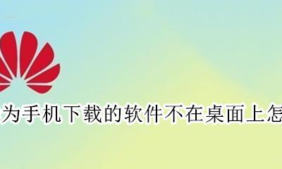 华为手机下载的软件不在桌面上怎么办 华为下载的软件不在手机桌面显示怎么