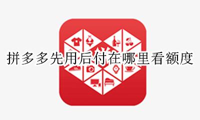 拼多多先用后付在哪里看额度 拼多多先用后付在哪里查看额度