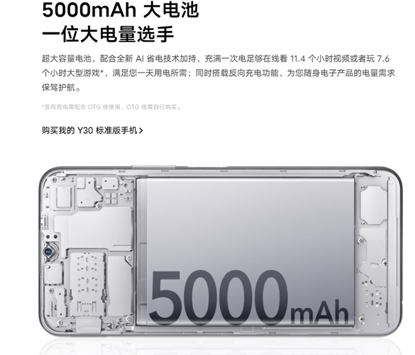 vivoy30电池毫安是多少