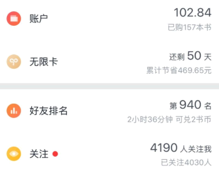 微信读书无限卡有什么用?