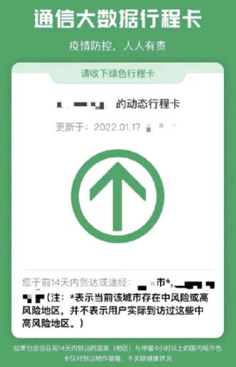 行程卡星号标记是什么意思