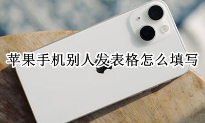 苹果手机别人发表格怎么填写 苹果手机制作的表格发给别人用什么格式
