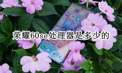 荣耀60se参数处理器 荣耀60se处理器是多少的