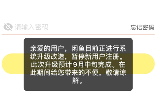 闲鱼为什么暂停新用户注册