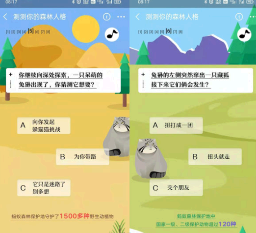 支付宝森林人格稀有度测试入口