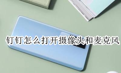钉钉怎么关麦克风和摄像头 钉钉怎么打开摄像头和麦克风