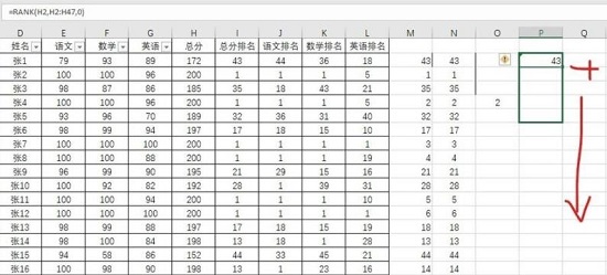 怎样用rank函数排名不重复方法