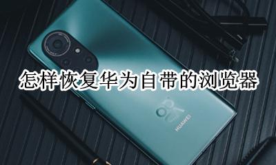 怎样恢复华为自带的浏览器 华为自带浏览器删除了怎么恢复