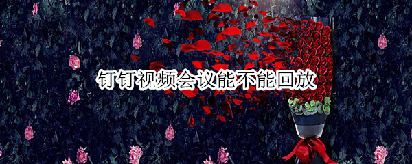 钉钉视频会议能不能回放