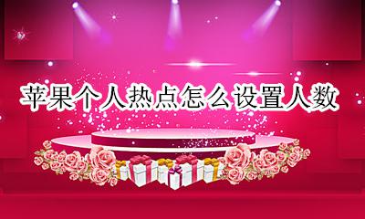苹果个人热点怎么设置人数 怎么设置苹果个人热点连接人数